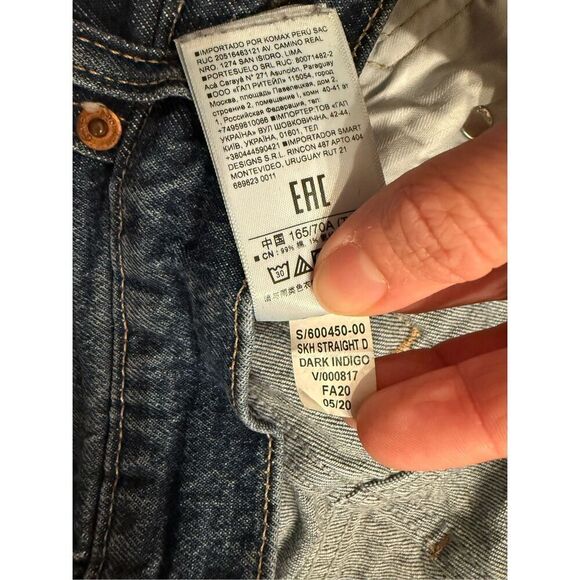 Gap dark Indigo Denim Medium Wash Sky High Straight Jeans Size 4 Tall - Picture 5 of 5